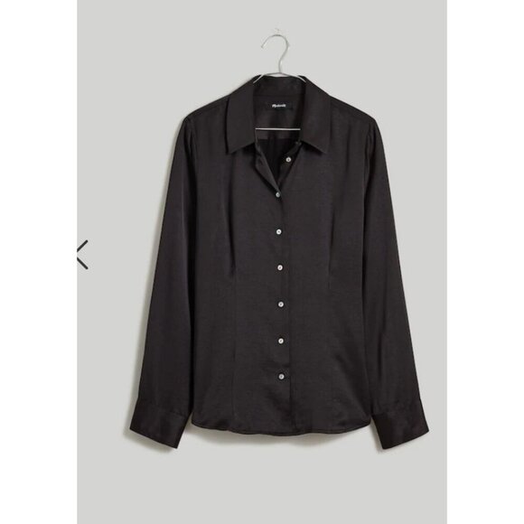 Madewell Black Button-Up Blouse - Picture 3 of 8